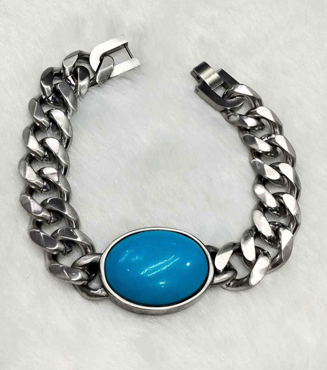 IMG_1922 Blue and Silver Salman Khan Bracelet for Men - Image 1